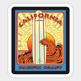 SURF CALIFORNIA PACIFIC COAST Sticker